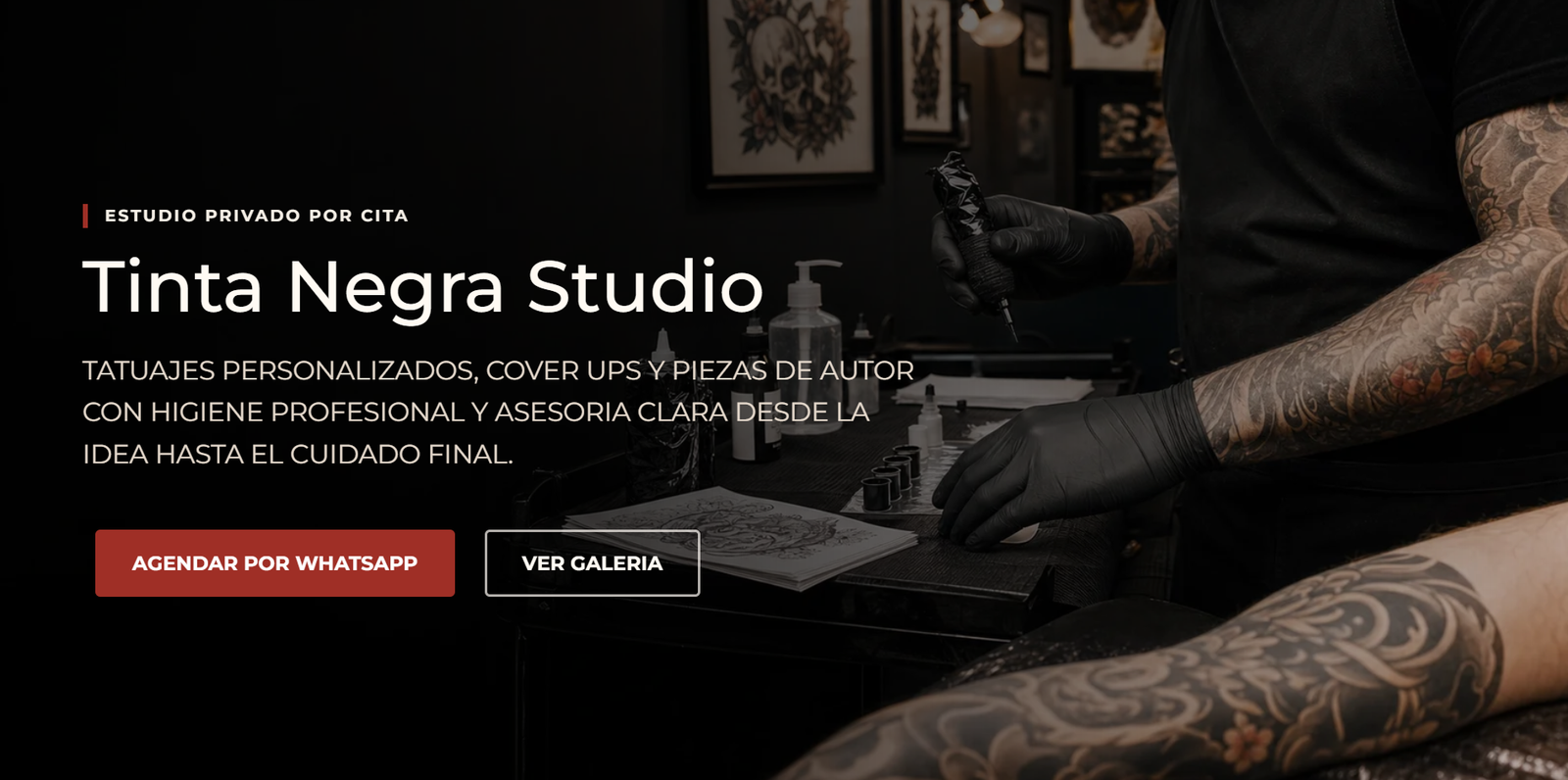 Demo de sitio para tatuadores